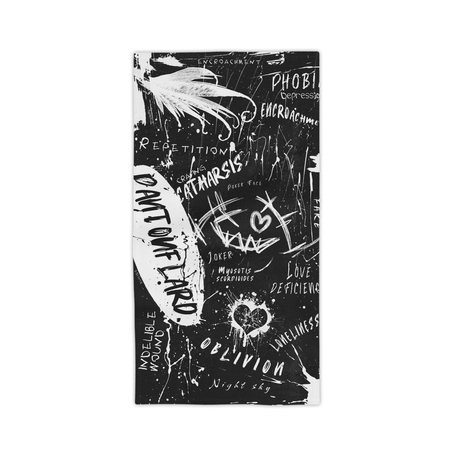 Trendy Artistic Beach Towels, Graffiti Towel, Unique Pool Accessory, Gift for Beach Lovers, Summer Essentials