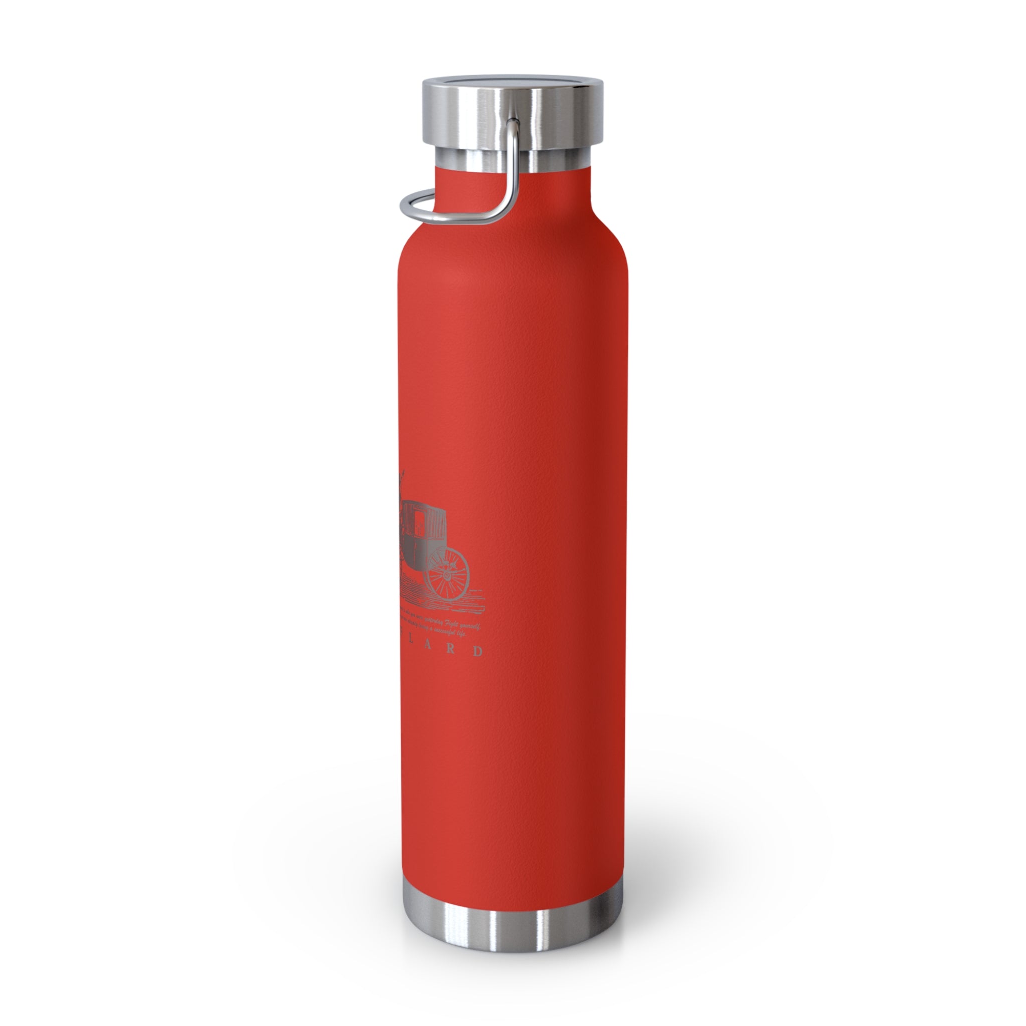 Orange Vintage Carriage Quote 22oz Copper Vacuum Insulated Bottle