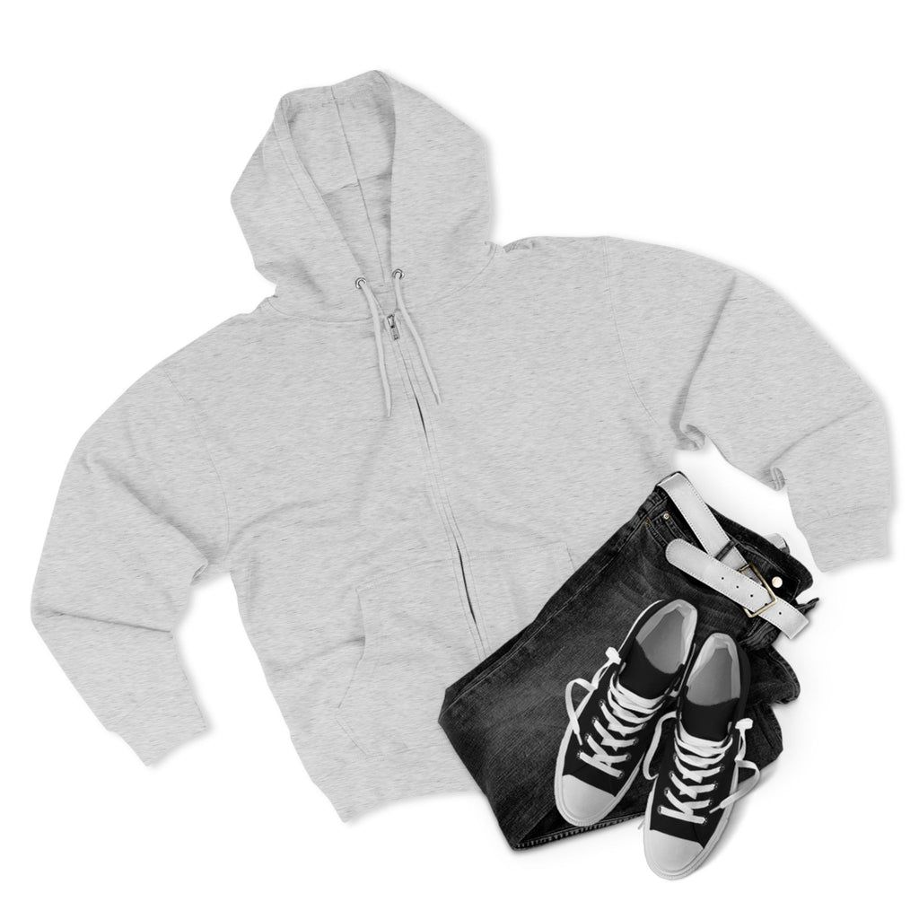 Unisex Black Pantouflard Chick Cotton Blend Zip Hoodie