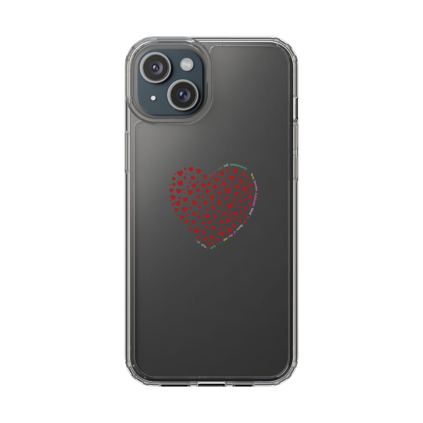 Red Heart Clear Phone Case